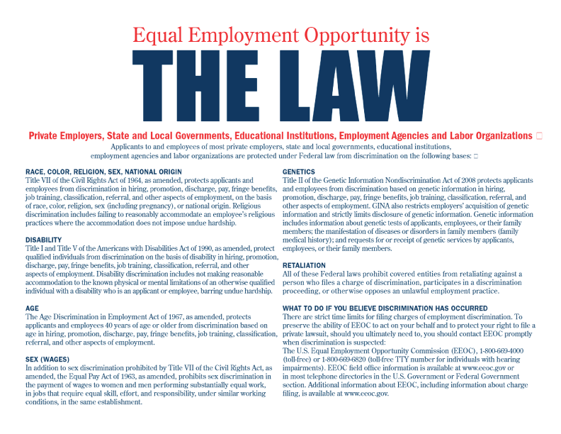 Equal Employment Opportunity description